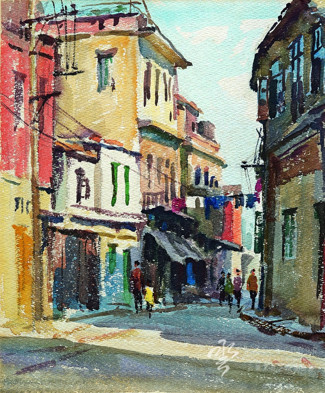 宋守宏 《可曾记得那条小街》 33*28cm